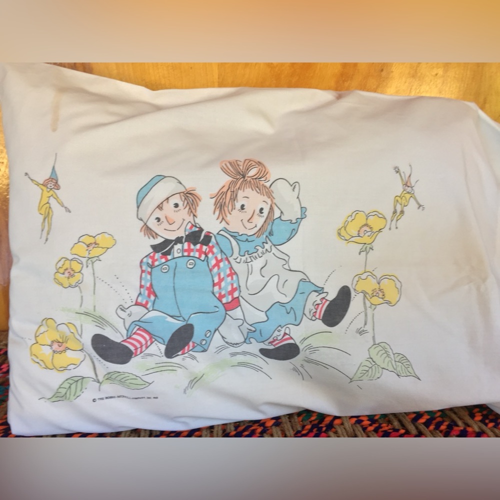 60s Raggedy Ann & Andy Pillowcase - Picture 2 of 5